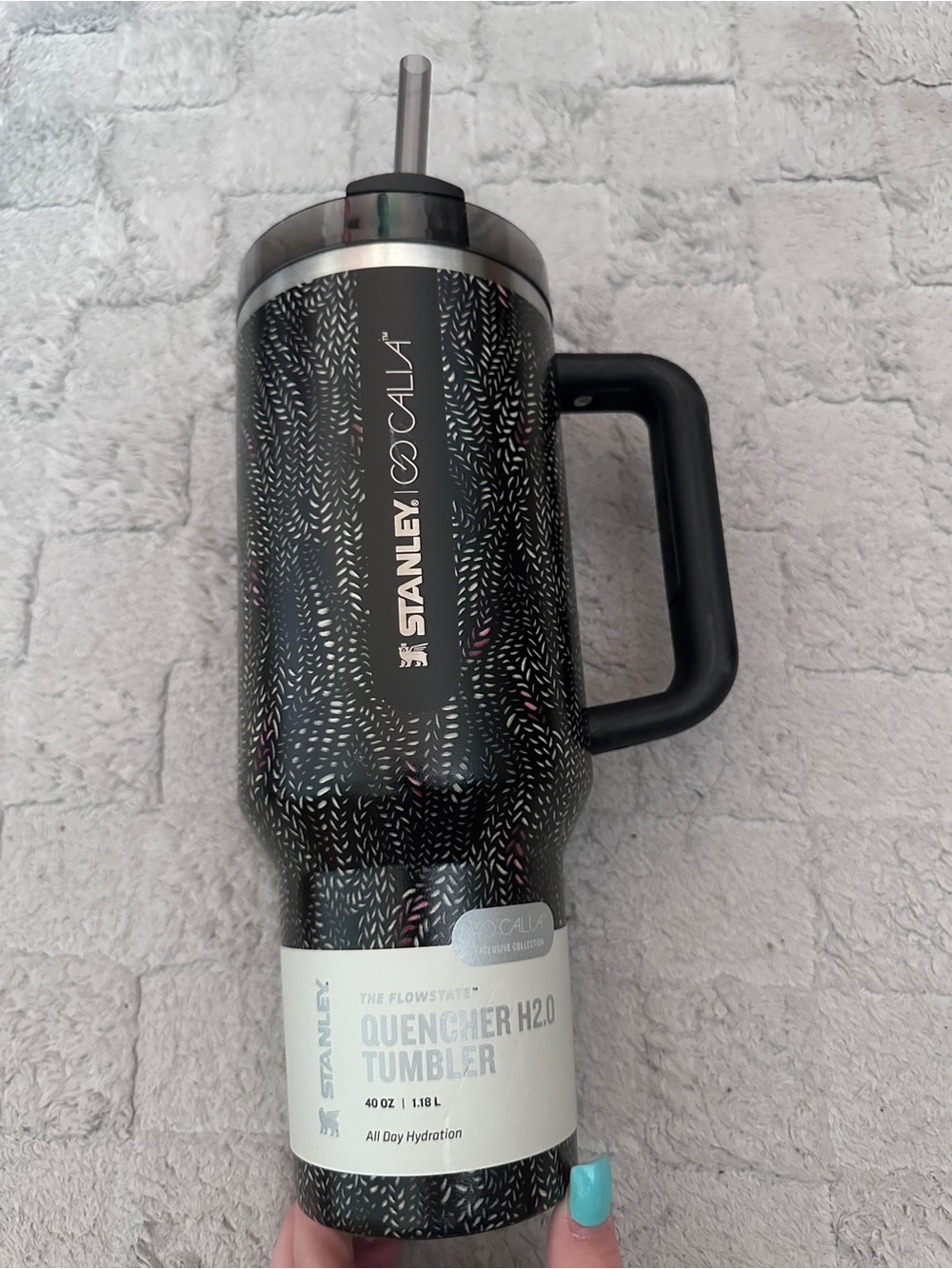 Stanley x Calia Black Quencher H2.0 Tumbler with Handle